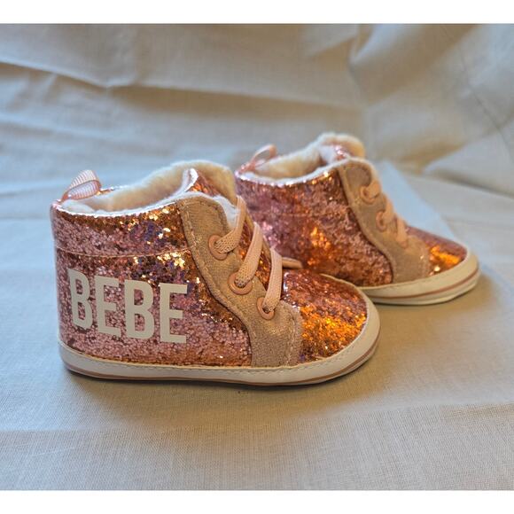 BeBe Baby Girl Crib Shoes Size 2 - Picture 1 of 7